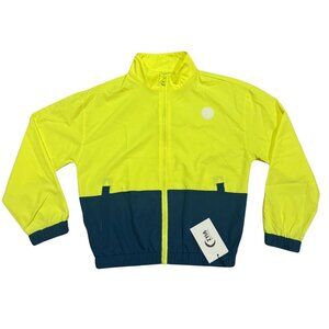 NWT Boys 8 Windbreaker Jacket -  Zyia - Lightweight Neon Patch Windbreaker 8/9